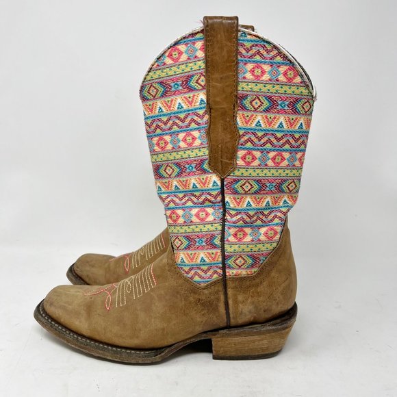 Ranchers Shoes Ranchers Womans Boots 6 Brown Leather W Colorful